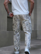 Men’s Straight-Leg Pants with Camouflage Pattern